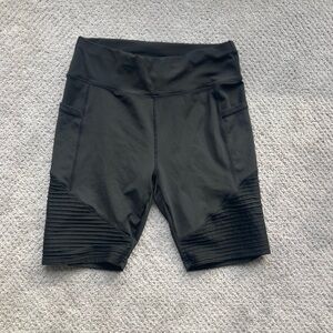 SHEIN Black Ribbed Bike Shorts Size XL